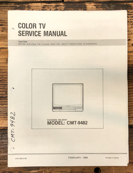 Color TV Service Manual *Original* – Vintage Audio Store - Vintage ...