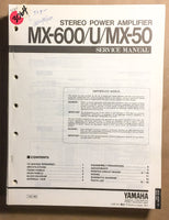 Yamaha MX-600 MX-50 Amplifier  Service Manual *Original*