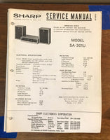 Sharp SA-301U Stereo System Service Manual *Original*