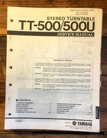 Yamaha TT-500 TT-500U Record Player / Turntable Service Manual *Original*