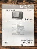 Sony KV-2675R TV  Service Manual *Original*