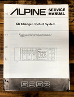 Alpine Model 5953 CD Changer  Service Manual *Original*