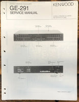 Kenwood GE-291 Graphic Equalizer  Service Manual *Original*