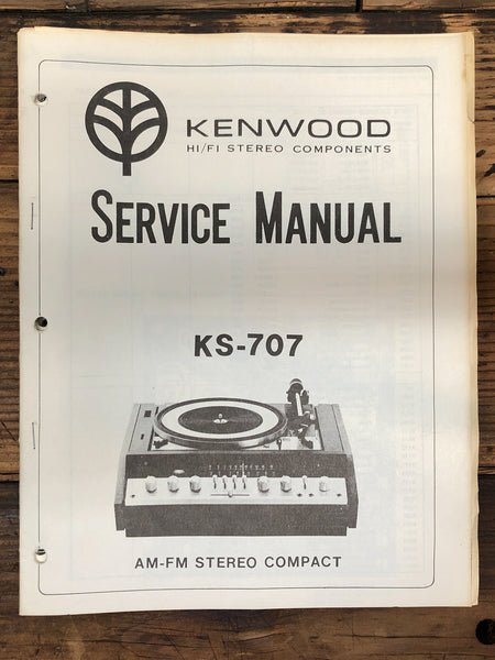 Kenwood KS-707 Turntable Stereo  Service Manual *Original*