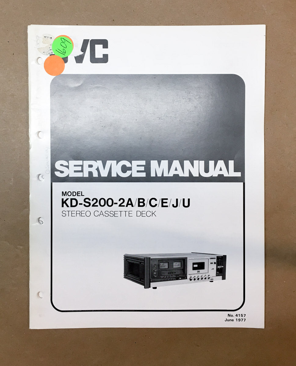 JVC KD-S200 Cassette  Service Manual *Original*