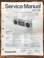 Panasonic RX-F20 Radio / Boombox  Service Manual *Original*