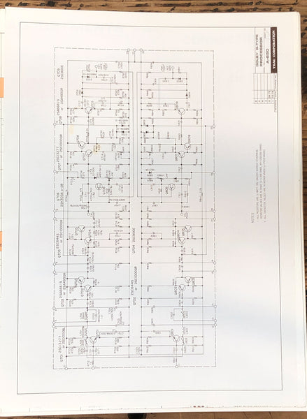 Teac A-650 Cassette Large Fold Out Schematic *Original*