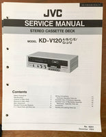 JVC KD-V120 Cassette Deck  Service Manual *Original*