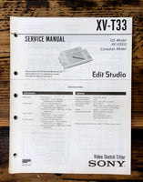 Sony XV-T33 Titler  Service Manual *Original*