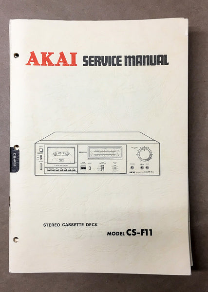 Akai CS-F11 Cassette Service Manual *Original*