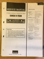 Sansui D-70CW Cassette / Tape Player Service Manual *Original*