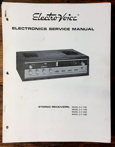 Elecro-Voice EV Model 1181 1182 1281 1282 Receiver Service Manual *Original*