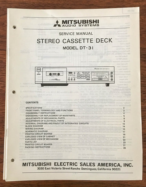 Mitsubishi DT-31  Service Manual *Original*