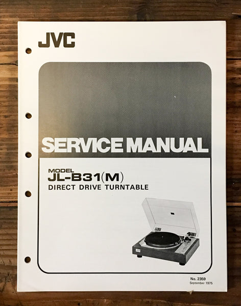 JVC JL-B31 JL-B31M Record Player / Turntable Service Manual *Original*