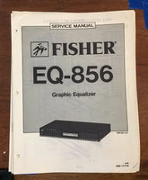 Fisher EQ-856  Service Manual *Original*