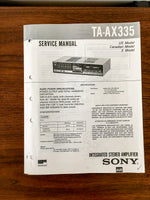 Sony TA-AX335 Amplifier Service Manual *Original*