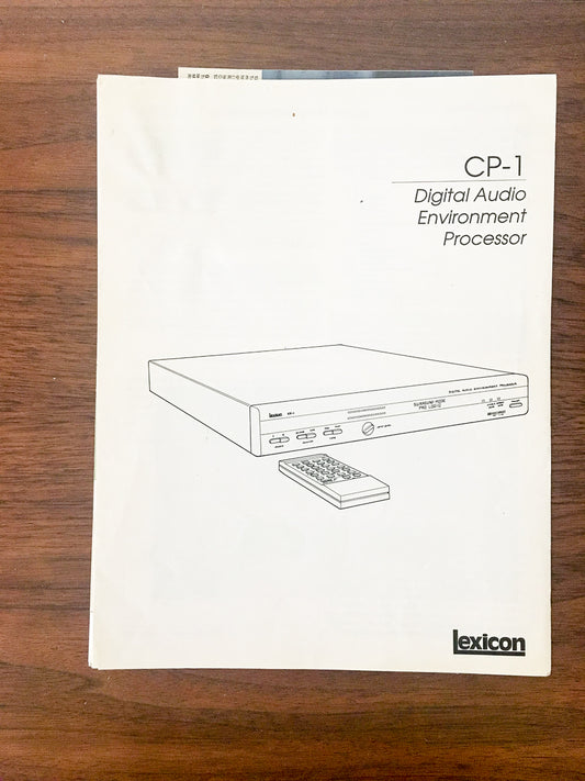 Lexicon CP-1 Processor 3 pg Fold Out Dealer Brochure *Original*