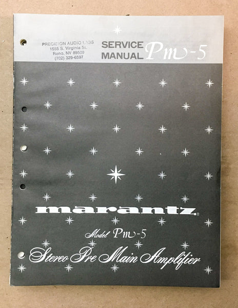 Marantz PM-5 Preamp / Preamplifier Service Manual *Original*