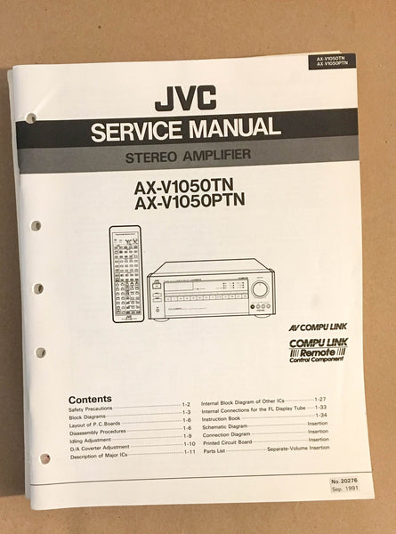 JVC AX-V1050TN PTN Amplifier  Service Manual *Original*