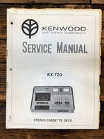 Kenwood KX-720 Cassette  Service Manual *Original*
