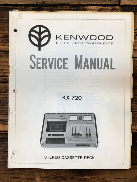 Kenwood KX-720 Cassette  Service Manual *Original*