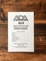 ADA Amplification 4x4 Programmable Midi Changer Service Manual *Original*