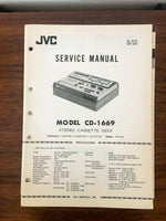 JVC CD-1669 Cassette Service Manual *Original*