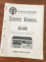 Kenwood KX-550 Cassette Deck Service Manual *Original*