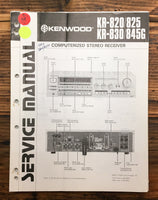 Kenwood KR-820 -825 -830 -845G Receiver  Service Manual *Original*