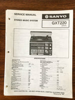 Sanyo GXT 220 Stereo Music System Service Manual *Original* #2