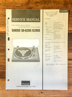 Sansui SR-B200 SR-B200S Record Player / Turntable Service Manual *Original*