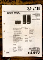 Sony SA-VA10 Speaker  Service Manual *Original*