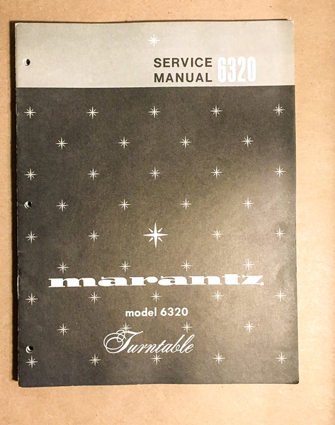 Marantz Model 6320 Record Player / Turntable Service Manual *Original*