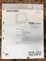 Sony KV-2020R TV  Service Manual *Original*