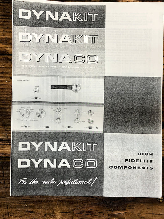 Dynaco Dynakit PAS-1 2 3 ST-70 ST-35 MARK III  Brochure *Copy*