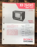 Sony KV-1747R TV  Service Manual *Original*