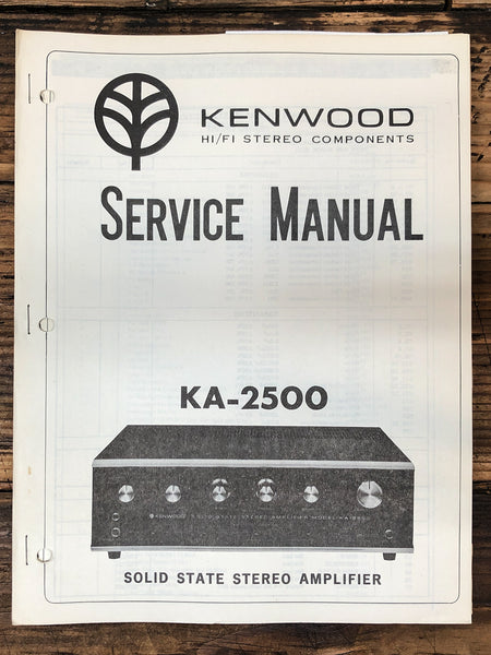 Kenwood KA-2500 Amplifier  Service Manual *Original*