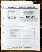 Sharp 19RV23 TV / Television Service Manual *Original*