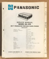 Panasonic SG-550 Radio / Record Player   Service Manual *Original*