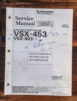 Pioneer VSX-453 VSX-403 Receiver  Service Manual *Original*