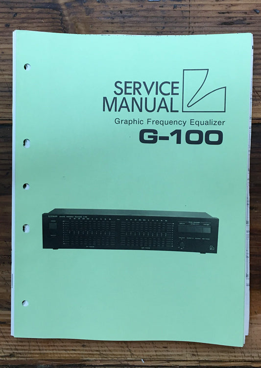 Luxman G-100 Equalizer  Service Manual *Original*