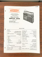 Superscope / Marantz CR-1000 Radio / Stereo Service Manual *Original*