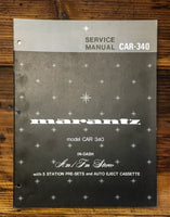 Marantz CAR-340 Car Stereo  Service Manual *Original*