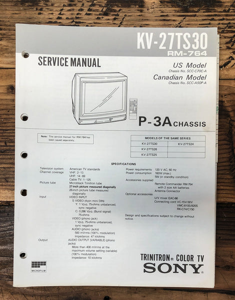 Sony KV-27TS30 TV  Service Manual *Original*