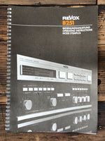 Revox B251  B-251 Integrated Amplifier  Service Manual *Original*