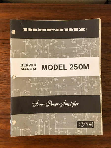 Marantz Model 250M 250-M Amplifier Service Manual *Original*