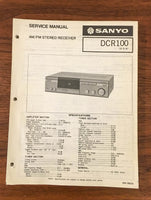 Sanyo DCR 100 Receiver Service Manual *Original*