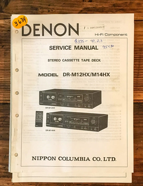 Denon DR-M12HX DR-M14HX Cassette Deck  Service Manual *Original*