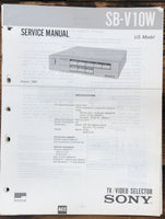 Sony SB-V10W Selector  Service Manual *Original*