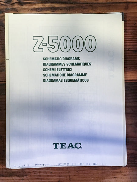 Teac Z-5000 Cassette Schematic Manual *Original*